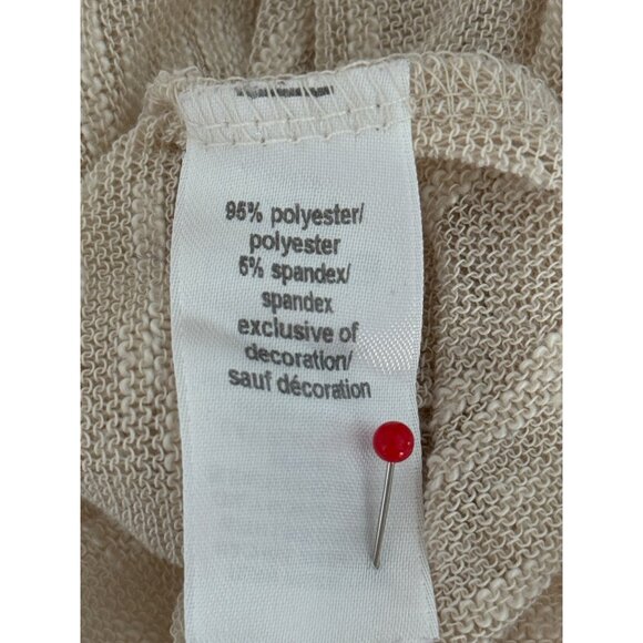 Maurices Beige Beaded Sleeveless Tank Top With Crochet Lace Back Size M - Picture 7 of 8